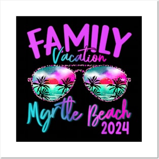 Beach Carolina Vacation 2024 Matching Family Group Posters and Art